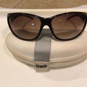 Dolce & Gabbana brown and gold logo sunglasses